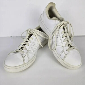 Adidas Grand Court 2.0 Women's Tennis Shoes With Silver Metallic Stripes Size8.5
